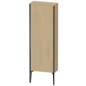 XViu Duravit 50x133x24cm de XV1316RB271 haute armoire, 2000 porte, noir mat, stop à droite, le chêne méditerranéen