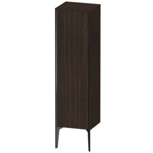 XViu Duravit 40x36x133cm de XV1325LB269 haute armoire, noir mat, porte à gauche, noyer brossé