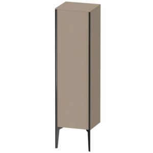 XViu Duravit 40x36x133cm de XV1325LB275 haute armoire, noir mat, porte à gauche, linge