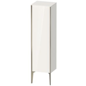 XViu Duravit high cabinet XV1325RB122 40x36x133cm, matt champagne, door on the right, high-gloss white