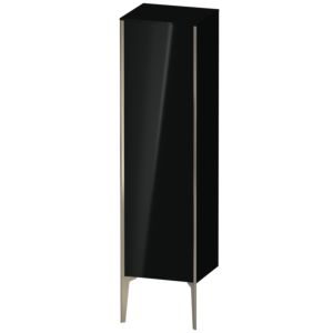 XViu Duravit 40x36x133cm de XV1325RB140 haute armoire, champagne mat, porte à droite, noir brillant
