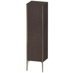 XViu Duravit high cabinet XV1325RB172 40x36x133cm, matt champagne, door on the right, brushed dark oak