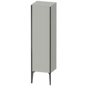 XViu Duravit 40x36x133cm de XV1325RB207 haute armoire, noir mat, porte à droite, gris béton mat