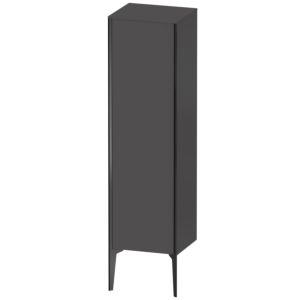 XViu Duravit 40x36x133cm de XV1325RB249 haute armoire, noir mat, porte à droite, graphite mat