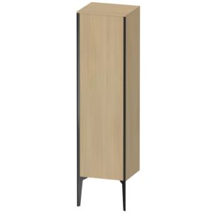 XViu Duravit 40x36x133cm de XV1325RB271 haute armoire, noir mat, porte à droite, le chêne méditerranéen