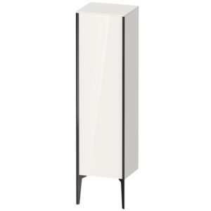 XViu Duravit 40x36x133cm de XV1325RB285 haute armoire, noir mat, porte à droite, blanc haute brillance