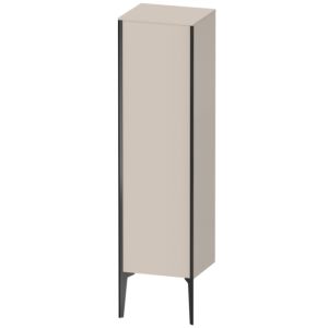 XViu Duravit high cabinet XV1325RB291 40x36x133cm, matt black, door on the right, matt taupe