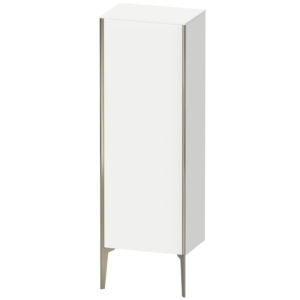 XViu Duravit high cabinet XV1326LB118 50x36x133cm, matt champagne, door on the left, matt white