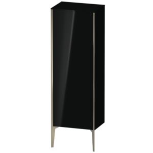 XViu Duravit 50x36x133cm de XV1326LB140 haute armoire, champagne mat, porte à gauche, noir brillant