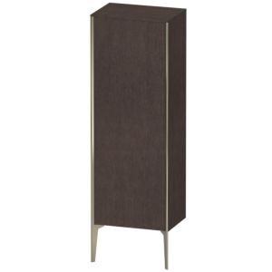 XViu Duravit 50x36x133cm de XV1326LB172 haute armoire, champagne mat, porte à gauche, brossé chêne foncé