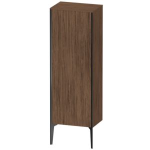 XViu Duravit 50x36x133cm de XV1326LB221 haute armoire, noir mat, porte à gauche, noyer foncé