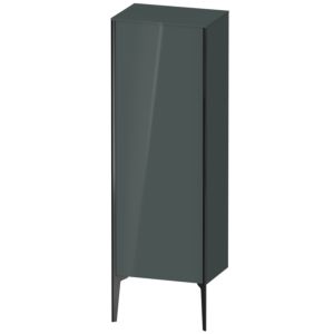 XViu Duravit high cabinet XV1326LB238 50x36x133cm, matt black, door on the left, dolomiti gray high gloss
