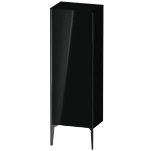 XViu Duravit 50x36x133cm de XV1326LB240 haute armoire, noir mat, porte à gauche, noir brillant