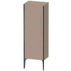 XViu Duravit high cabinet XV1326LB275 50x36x133cm, matt black, door on the left, linen