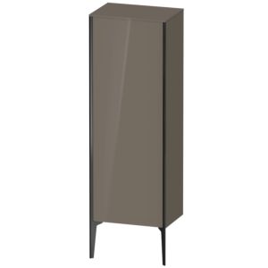 XViu Duravit haute XV1326LB289 50x36x133cm, noir mat, porte à gauche, gris flanelle brillant