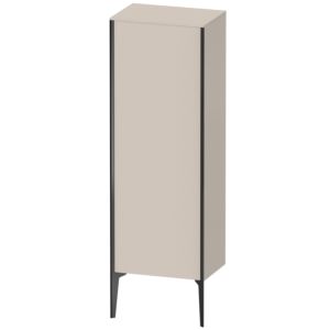 XViu Duravit high cabinet XV1326LB291 50x36x133cm, matt black, door on the left, matt taupe