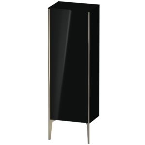 XViu Duravit 50x36x133cm de XV1326RB140 haute armoire, champagne mat, porte à droite, noir brillant