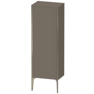 XViu Duravit 50x36x133cm de XV1326RB190 haute armoire, champagne mat, porte à droite, gris mat flanelle soie