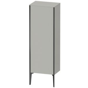 XViu Duravit 50x36x133cm de XV1326RB207 haute armoire, noir mat, porte à droite, gris béton mat