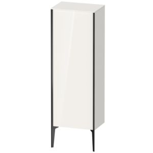XViu Duravit high cabinet XV1326RB222 50x36x133cm, black matt, door on the right, white high gloss