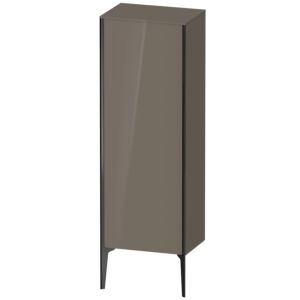 XViu Duravit haute XV1326RB289 50x36x133cm, noir mat, porte à droite, gris flanelle brillant