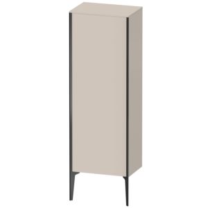 XViu Duravit high cabinet XV1326RB291 50x36x133cm, matt black, door on the right, matt taupe