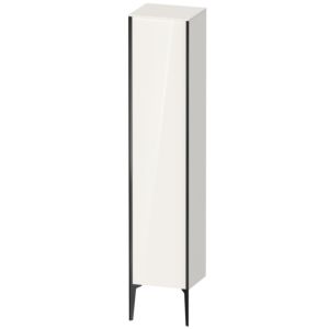 Duravit XViu cabinet XV1335LB222 40x36x177cm, black matt, door on the left, white high gloss