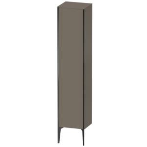 Duravit XViu cabinet XV1335LB290 40x36x177cm, black matt, door on the left, flannel gray silk matt