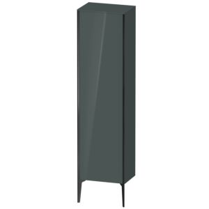 Duravit XViu cabinet XV1336LB238 50x36x177cm, matt black, door on the left, dolomiti gray high gloss