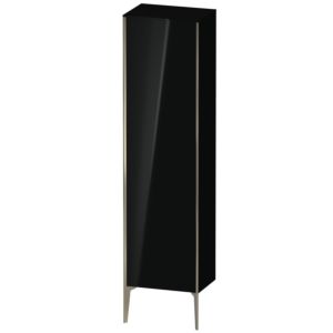 Duravit XViu cabinet XV1336RB140 50x36x177cm, matt champagne, door on the right, black high gloss