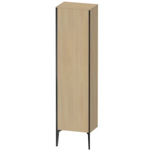 Duravit XViu cabinet XV1336RB271 50x36x177cm, matt black, door on the right, mediterranean oak
