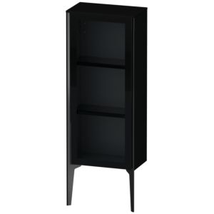 XViu Duravit high cabinet XV1360RB240 40x24x89cm, glass door, black matt, door on the right, black high-gloss