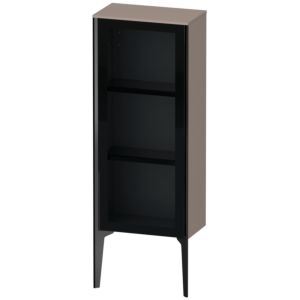 XViu Duravit high cabinet XV1360RB243 40x24x89cm, glass door, black matt, door on the right, basalt matt