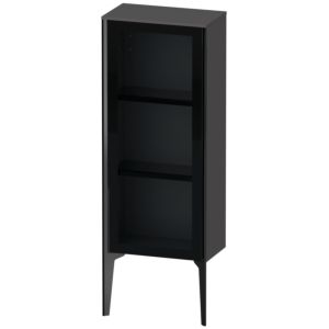 XViu Duravit haute XV1360RB249 40x24x89cm, porte en verre, noir mat, porte à droite, graphite mat