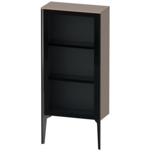 XViu Duravit armoire haute XV1361RB243 50x24x89cm, porte en verre, noir mat, porte à droite, mat de basalte