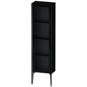 XViu Duravit haute XV1365LB240 40x24x133cm, porte en verre, noir mat, porte à gauche, noir brillant