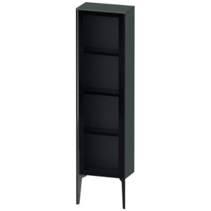 XViu Duravit haute XV1365RB238 40x24x133cm, porte en verre, noir mat, porte à droite, gris dolomiti brillant