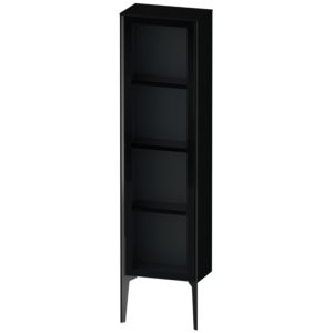 XViu Duravit haute XV1365RB240 40x24x133cm, porte en verre, noir mat, porte à droite, noir brillant
