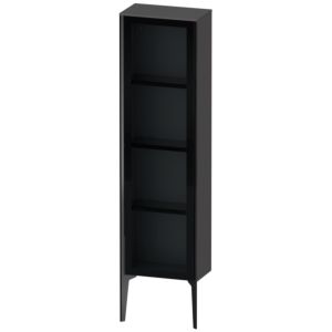 Duravit XViu Halbhochschrank XV1365RB249 40x24x133cm, Glastür, schwarz matt, Tür rechts, graphit matt