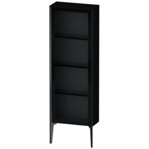 XViu Duravit haute XV1366RB240 50x24x133cm, porte en verre, noir mat, porte à droite, noir brillant