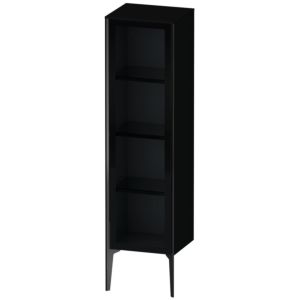 XViu Duravit haute XV1367RB240 40x36x133cm, porte en verre, noir mat, porte à droite, noir brillant