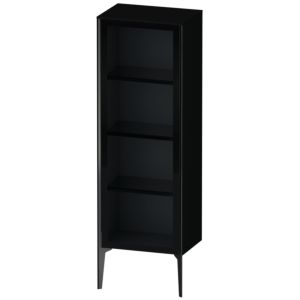 XViu Duravit haute XV1368RB240 50x36x133cm, porte en verre, noir mat, porte à droite, noir brillant