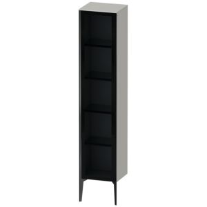 Duravit XViu Hochschrank XV1375LB207 40x36x177cm, Glastür, schwarz matt, Tür links, betongrau matt