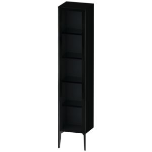 Duravit XViu Hochschrank XV1375LB240 40x36x177cm, Glastür, schwarz matt, Tür links, schwarz hochglanz