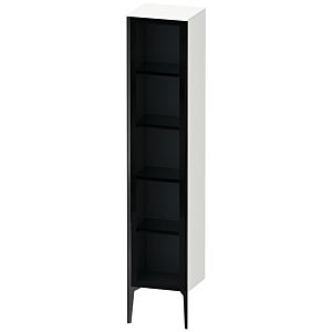 Duravit XViu Hochschrank XV1375RB218 40x36x177cm, Glastür, schwarz matt, Tür rechts, weiß matt