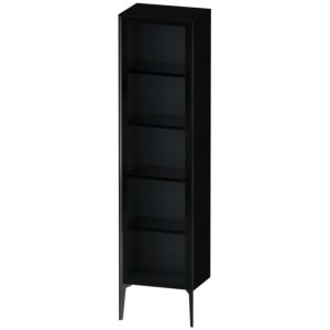 Duravit XViu Hochschrank XV1376LB240 50x36x177cm, Glastür, schwarz matt, Tür links, schwarz hochglanz