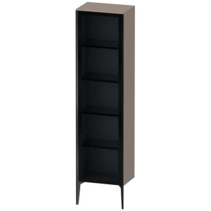 Duravit XViu XV1376LB243 50x36x177cm, porte en verre, noir mat, porte à gauche, basalte mat