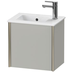 Duravit XViu Waschtisch-Unterschrank XV4024LB107 41x29x40cm, wandhängend, champagner matt, Anschlag links, betongrau matt