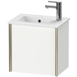 Duravit XViu Waschtisch-Unterschrank XV4024LB118 41x29x40cm, wandhängend, champagner matt, Anschlag links, weiß matt