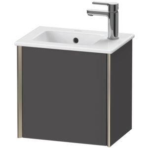 Duravit XViu vanity unit XV4024LB149 41x29x40cm, wall-hung, matt champagne, hinged left, matt graphite
